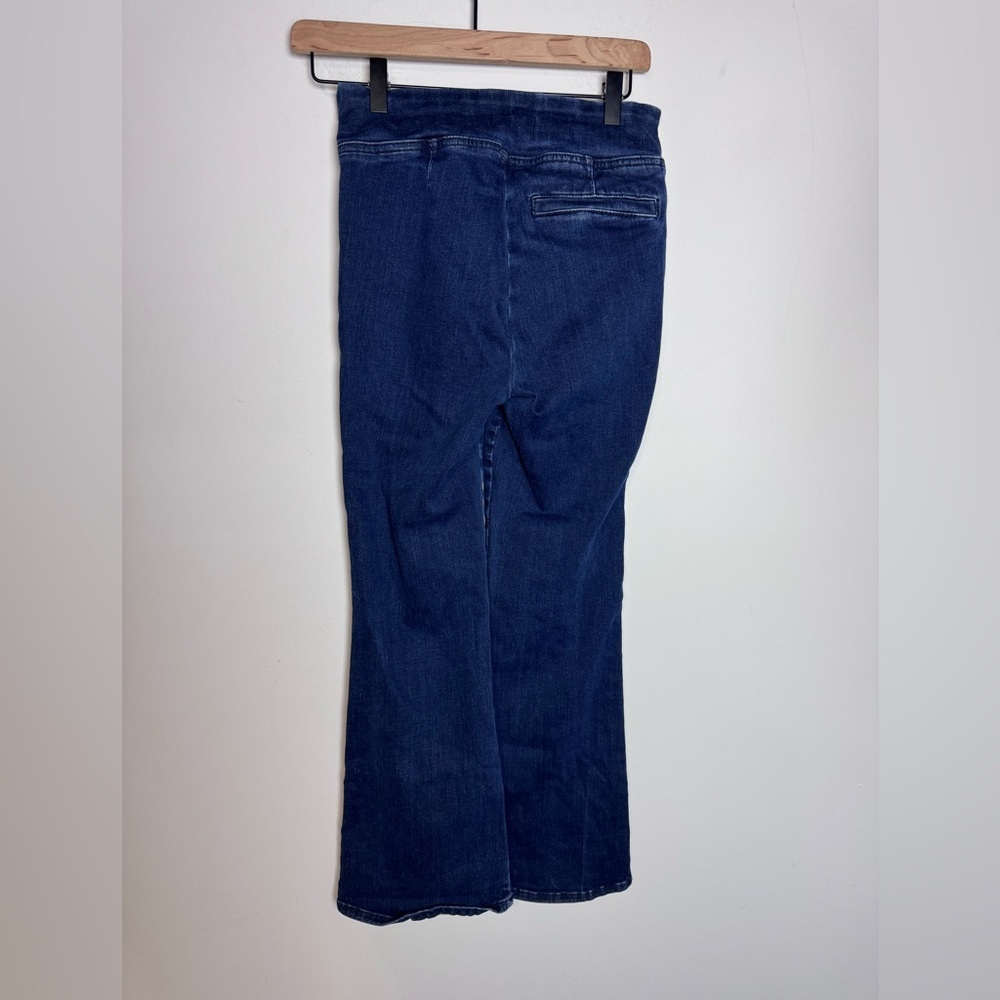 Frame The Jet Set Crop Mini Bootcut Flare Pull On Blue Jeans in Keller 1 - Picture 5 of 10